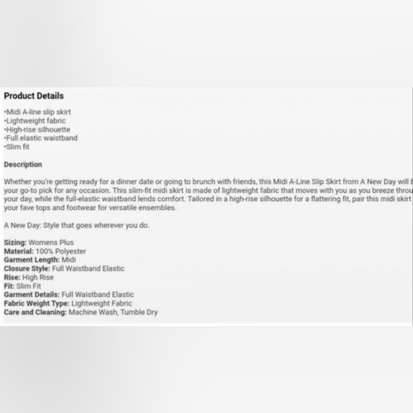 Women's Plus Size Midi A-Line Slip Skirt - A New Day Pink XXL - Picture 2 of 2